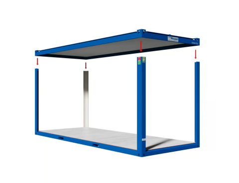 Контейнер-терраса  с крышей / без крыши